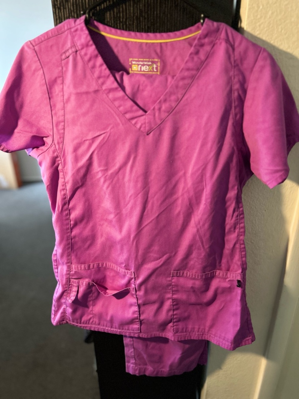WonderWink Purple V-Neck Medical Scrub Set
